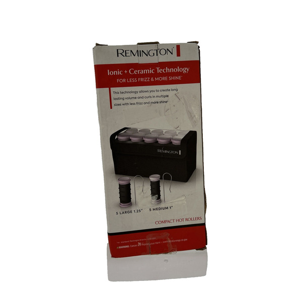 Remington Compact Hot Rollers in Storage Travel Case Ionic + Ceramic H1015 - Picture 1 of 4